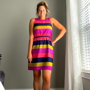 Loft multi-color stripped dress size large